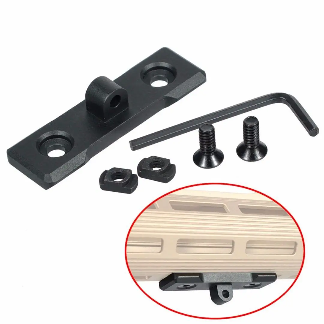 

Aluminum Low Profile MLOK Handguard Bipod Mount Adapter Plate Sling Stud M-LOK