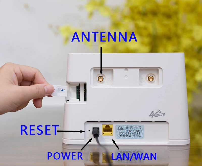 Huawei b310as-852 4G Lte роутер B310 Lan Автомобильная точка доступа 150 Мбит/с 4 г LTE CPE wifi роутер модем с антеннами 2 шт