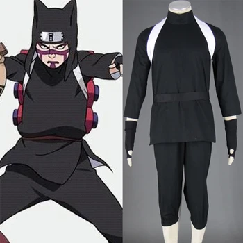 

Naruto Shippuuden Kankuro Cosplay Costume XS-XXXL Men Halloween Party Costumes Tops+Pants+Hat+Strap+Belt+Gloves