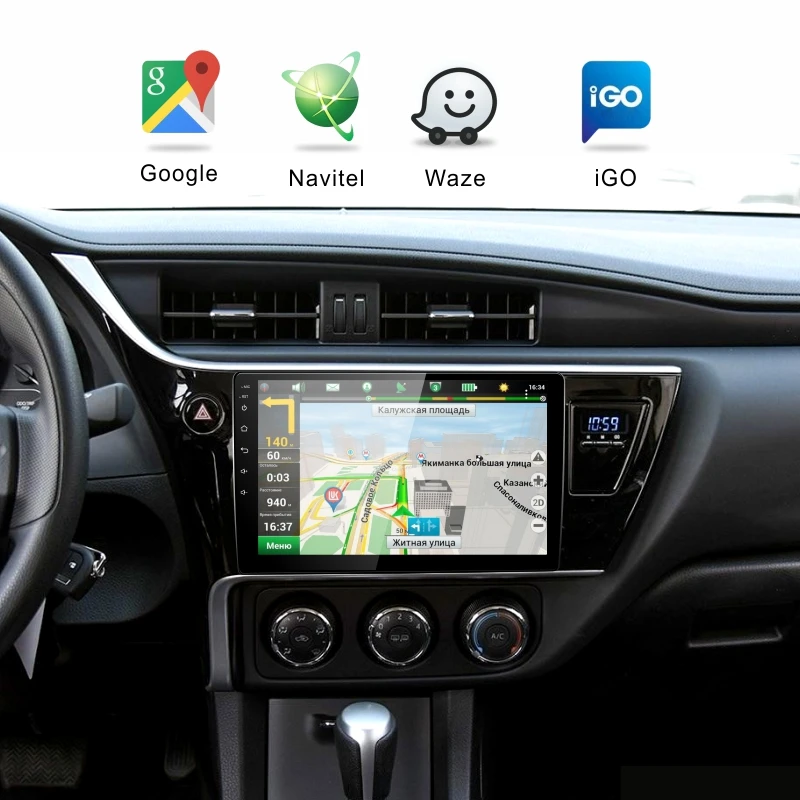 Best Dinpei Android 9.0 Car Radio Multimedia Player For Toyota Corolla 2017 2018 GPS Navigation CarPaly 4G wifi video 3