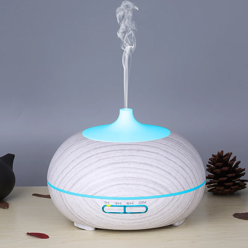 Online Searide 400ML Ultraschall luftbefeuchter Aroma Diffuser Holz Korn LED Nacht Licht Elektro Ätherisches Öl Diffusor Aromatherapie