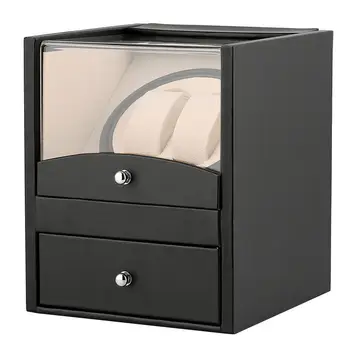 

AU/ EU/ US/ UK Watch Winder for Automatic Mechanical Watches Transparent Cover Motor Shaker Watch Holder Black remontoir montre
