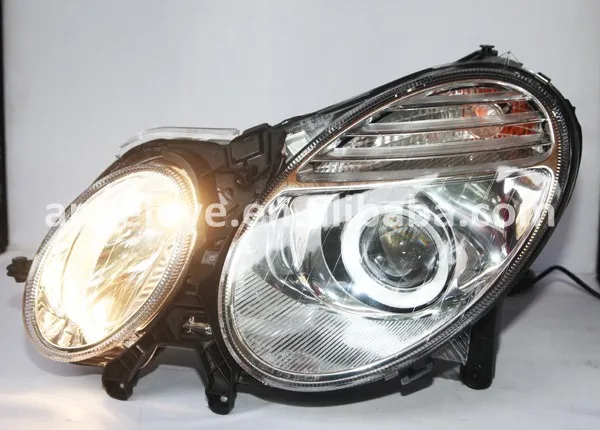 2005-2009 год для Benz W211 E200 E240 E280 E300 E320 E500 Head Lamp ХРОМ Корпус с серебристой рамкой