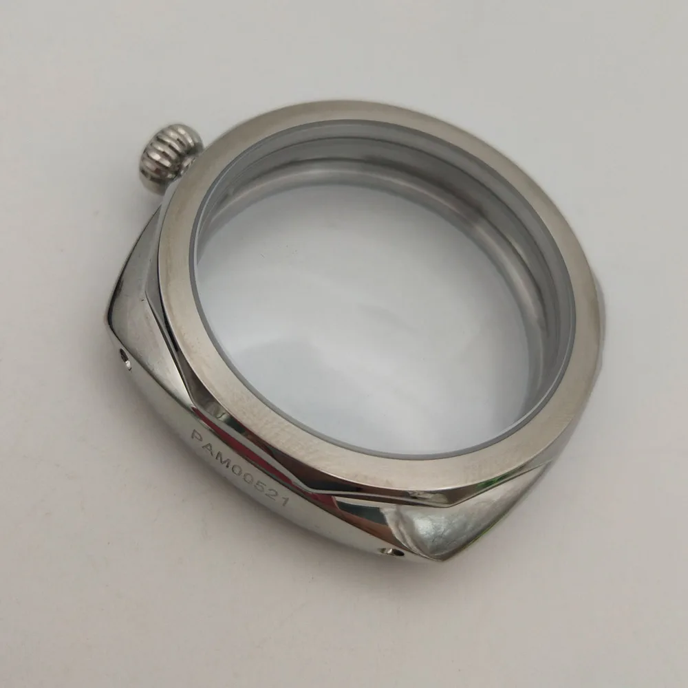 polished watch case 9084 47 mm stainless steel case with eta6497 / 6498