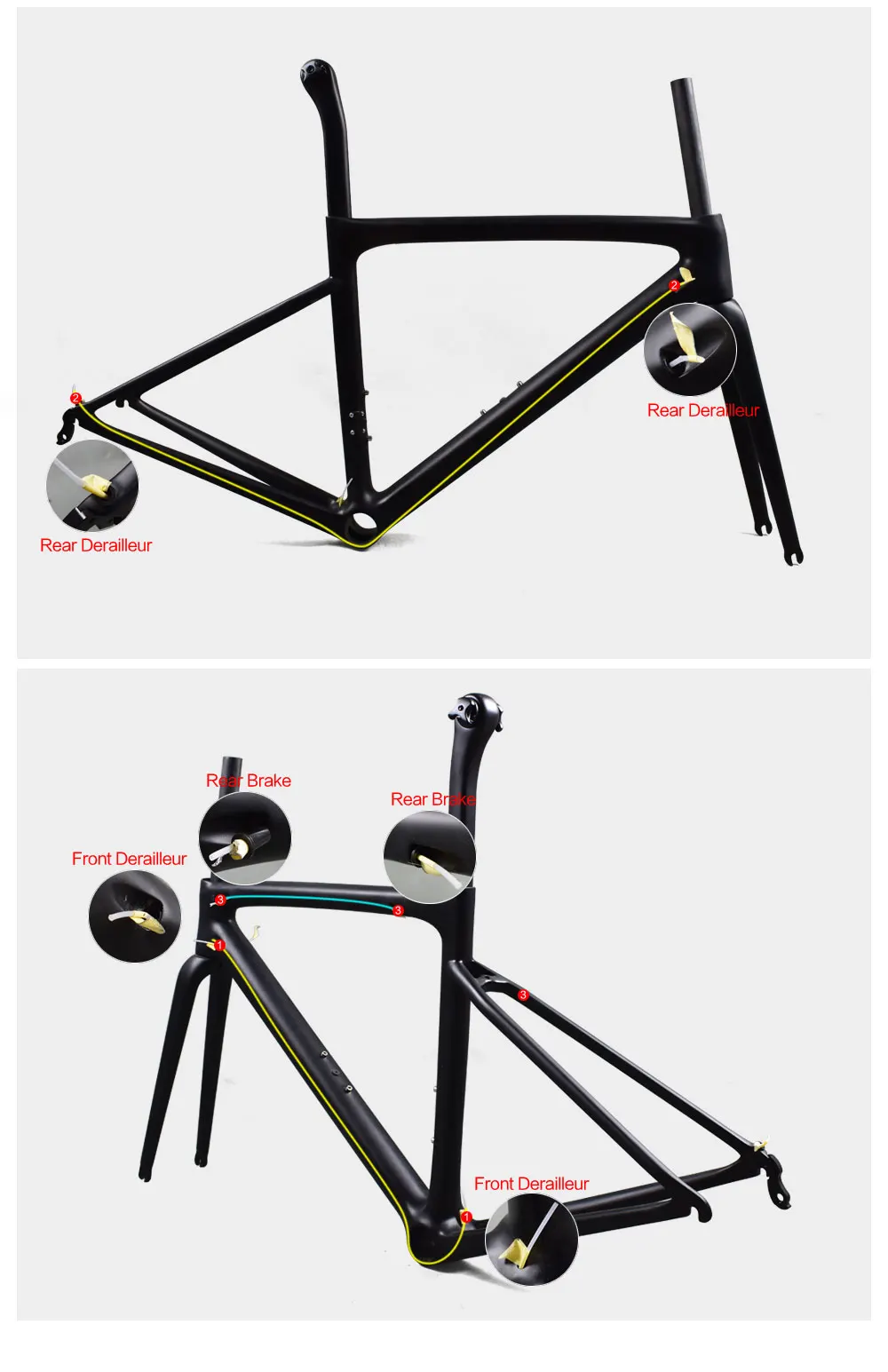 Perfect 2018 SL Six  carbon fiber frame road bike frame SL version 6 super light 780g frame perfect painting bike frame 3