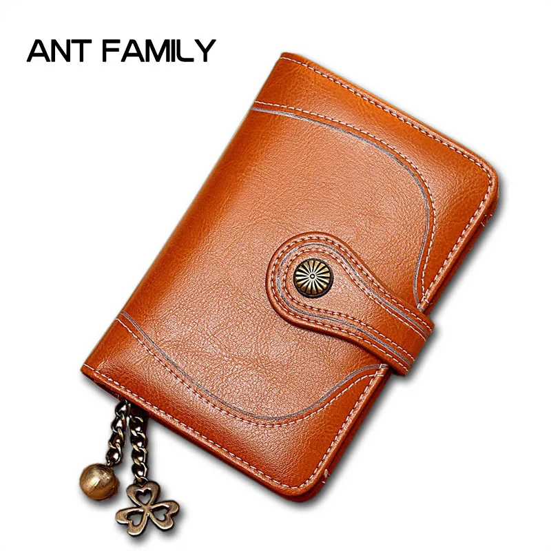 High Quality Genuine Leather Women Wallet Small Female Short Wallet Ladies Mini Coin Purse Fashion Retro Oil Wax Leather Wallets High Quality Genuine Leather Women Wallet Small Female Short Wallet Ladies Mini Coin Purse Fashion Retro Oil Wax Leather Wallets