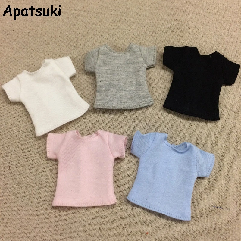 

Pure Color Doll T-shirt for Blythe Doll Clothes Base Shirt Top Clothes For Azone Momoko Doll Clothes 1/6 Doll Accessories