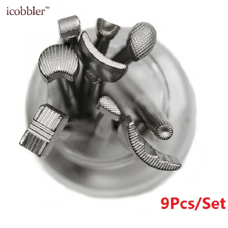 

9Pcs/Set Hand Working Leather Saddle Making Tools New Arrive Metal Leather Carving Craft Stamps Working Saddle Making Tools