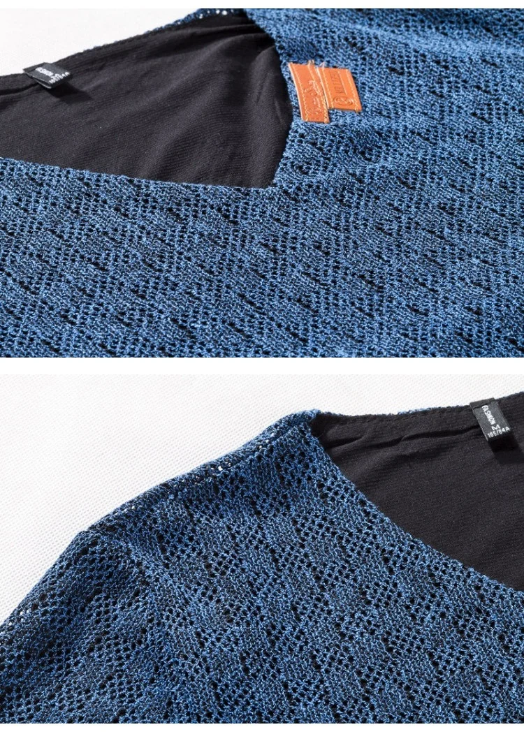 Мужской модный вязаный свитер с v-образным вырезом Мужской пуловер с длинными рукавами Тонкий джемпер трикотаж осень зима свитера для мужчин плюс размер 6XL