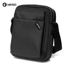 YESO Marque Hommes D’affaires Messager Sac Célèbre Étanche Oxford Casual Cross Body Sacs Mens Simple Épaule Sacs pour IPAD Noir