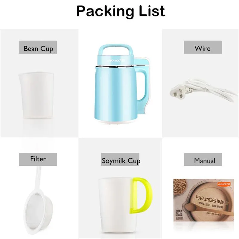 DJ06B-DS61SG Original Joyoung Soymilk Maker Multi-function Electric Food Blender Extractor 0.6L Capacity Touch Panel Food Mixer