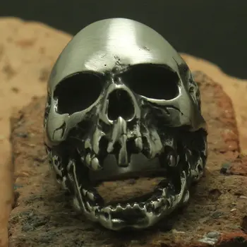 

Men Boy 316L Stainless Steel Dull Polishing Cool Punk Gothic Evil Demon Skull Pendant