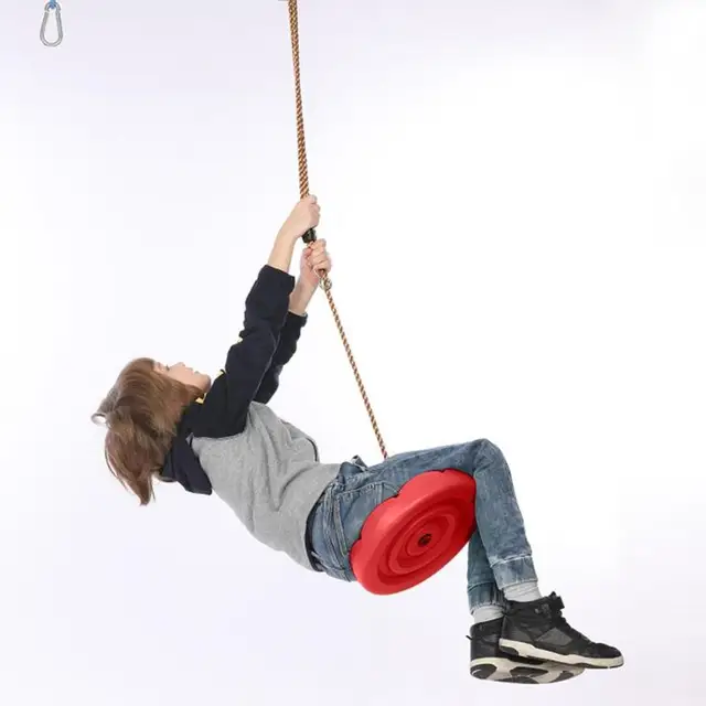 Baby Safety Plastic Disc Swing Seat Kids Indoor Outdoor Fitness Swingset Infant Early Training Sports Play Supplies Children Toy 5