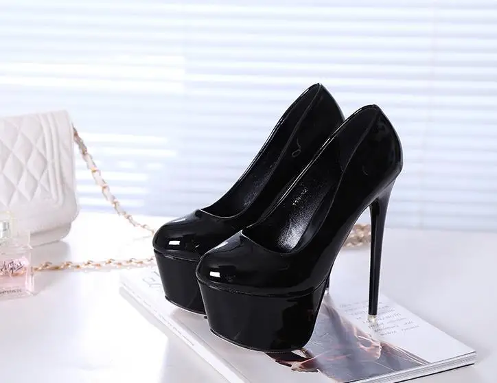 

Sexy 16 cm ultra-high with European and American nightclubs that hate sky-high naked women's shoes, stiletto heels, waterproof p