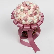 Букет де флерс Марие Пена розы Свадебный букет невесты букет кружева украшение натуральный жемчуг свадебные цветы