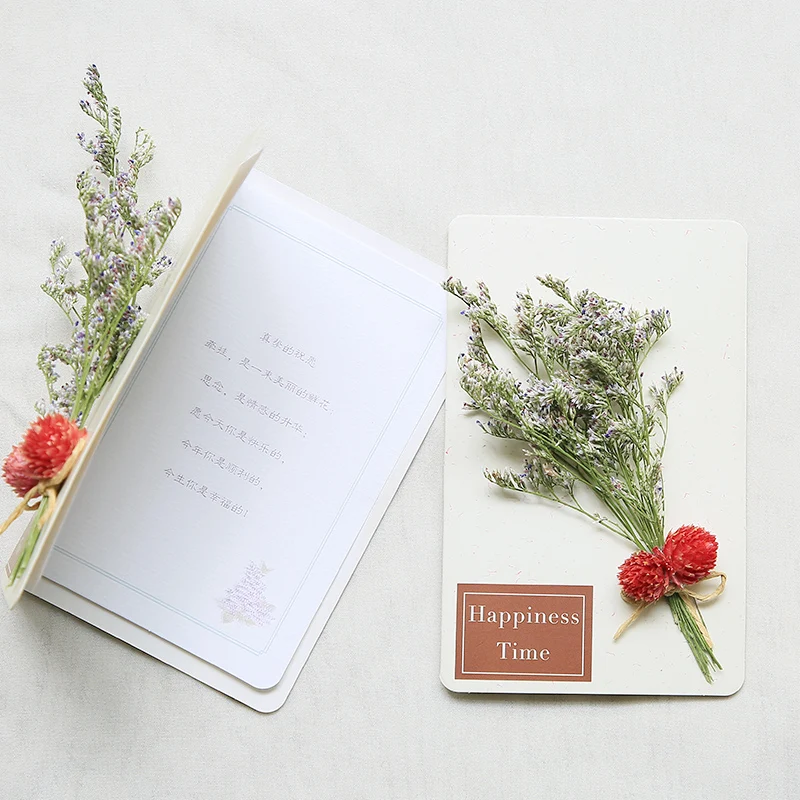 30pcs 141x9cm wedding blessing card custom made flowers