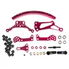 Juego de dirección de pista curva de aluminio Sakura D4 RWD para coches de control remoto, de alta calidad, color rosa, 1 Juego ► Foto 3/6