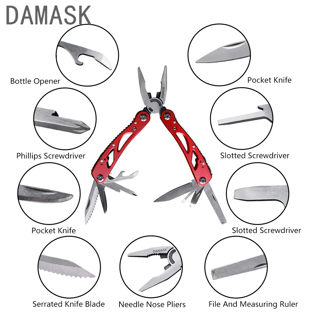 DAMASK Combination Plier EDC Hand Tool Multifunctional Folding Plier High Quality Stainless Steel Pocket Pincers Outdoor Tool DAMASK Combination Plier EDC Hand Tool Multifunctional Folding Plier High Quality Stainless Steel Pocket Pincers Outdoor Tool