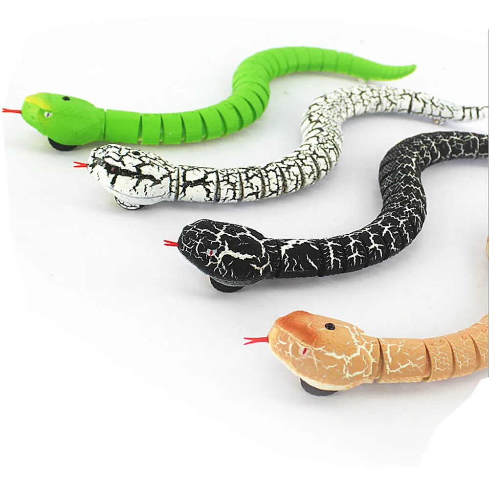 Пульт дистанционного управления змея погремушка животное трюк страшная игрушка-прикол черный