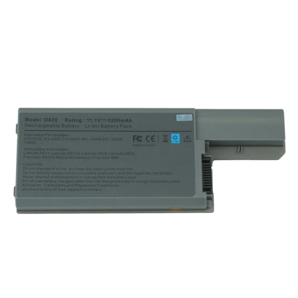 Computer Replacement Battery Laptop Batteries Computer Battery for Dell Latitude D820 Precision M65 Silver Computer Accessories