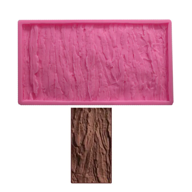

Tree Bark texture lace pattern Shape fondant cake soap clay Silicone Mold Cooking baking handmade DIY gift decoration tools 1pcs