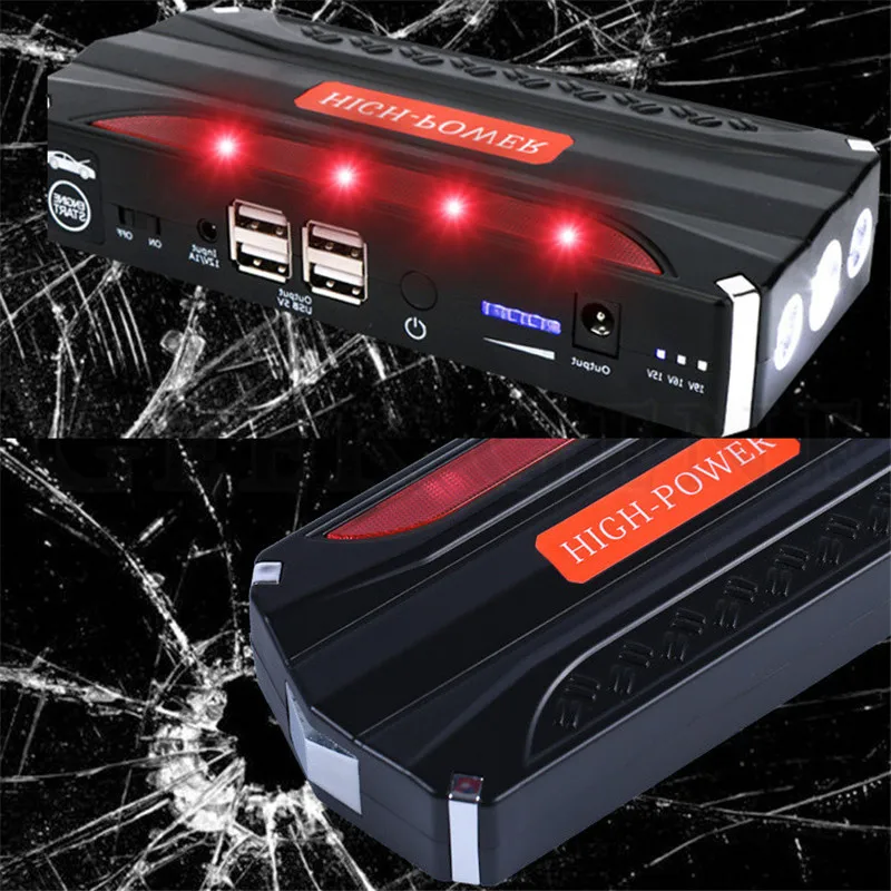 Экстренный автомобильный Jump Starter Мощность банк 12000mAh 12V 600A пусковое устройство бензин дизельный автомобиль Зарядное устройство для автомобиля Батарея усилитель CE