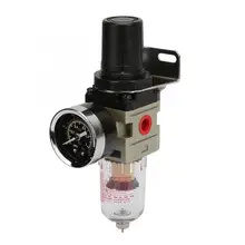 Трубный шаровой клапан G1/4 из алюминиевого сплава для очистки воздуха, регулирующий давление, регулятор фильтра, AW3000-02, электрический магнитный клапан