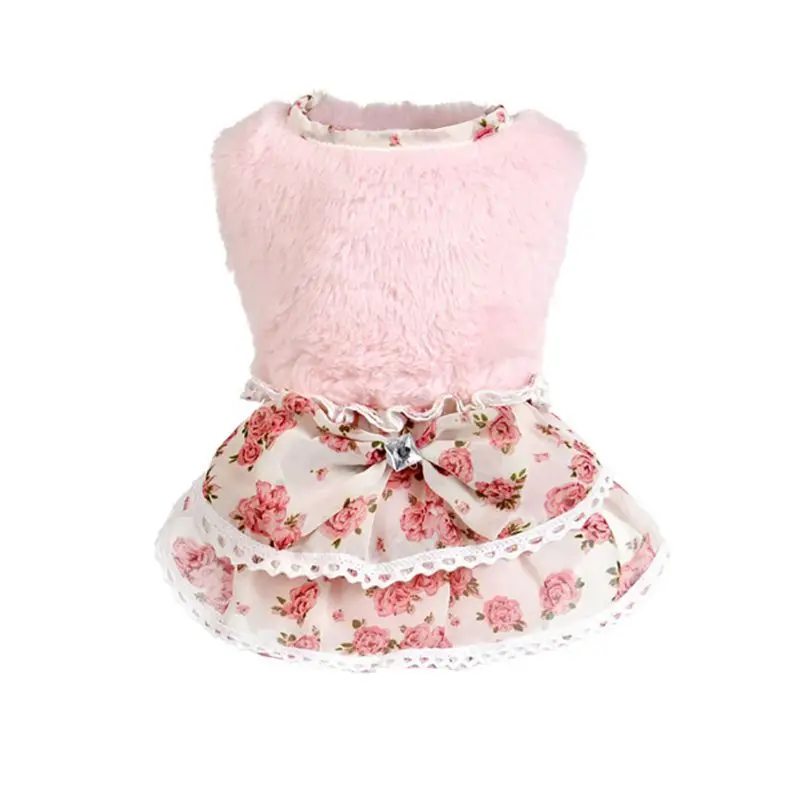 1pcs New Fashion Winter Warm Pet Sweaters Dress Pet Puppy Little Girl
