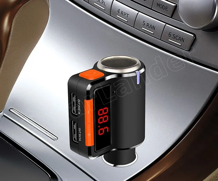 Автомобильный Mp3 плеер Беспроводной FM передатчик светодиодный Экран автомобильный аудио Музыка плеер FM модулятор Поддержка Bluetooth, USB музыка dual