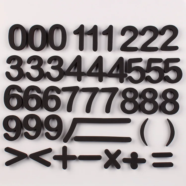 

41pcs Black Eva Magnetic Sticker Kids Math Early Education Blackboard Sticker Fridge Magnet 3Sets Digital Number Operation Sign