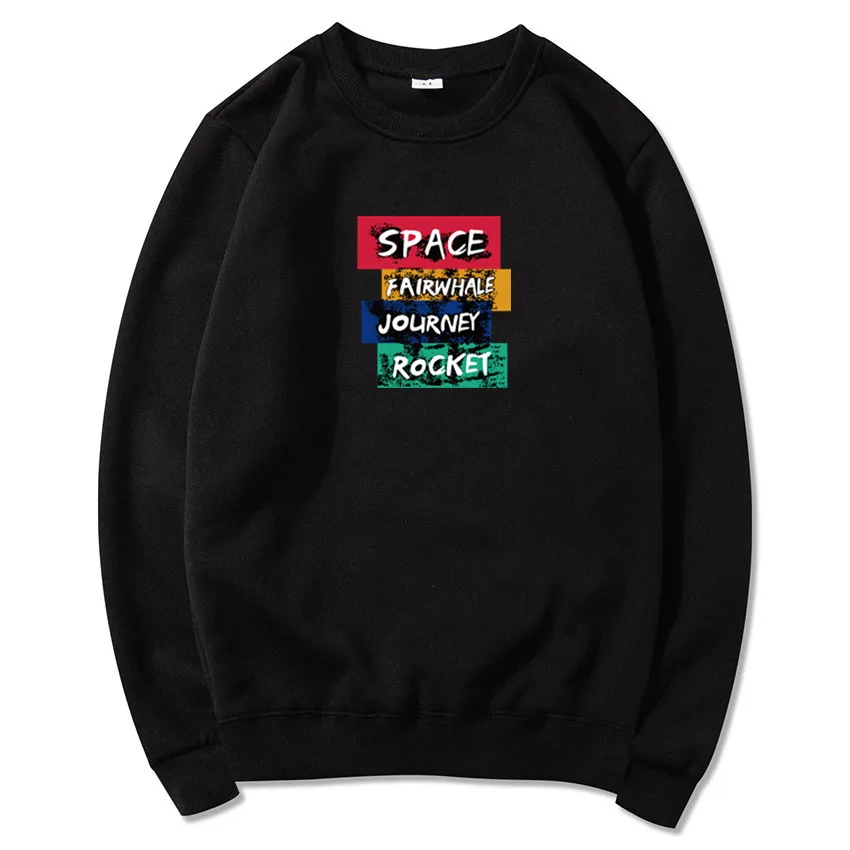 

2019 New Autumn Winter Fashion Letter Print Hoodies Male Large Size Warm Fleece Coat Men Brand Hip Hop O-Neck Sweatshirts