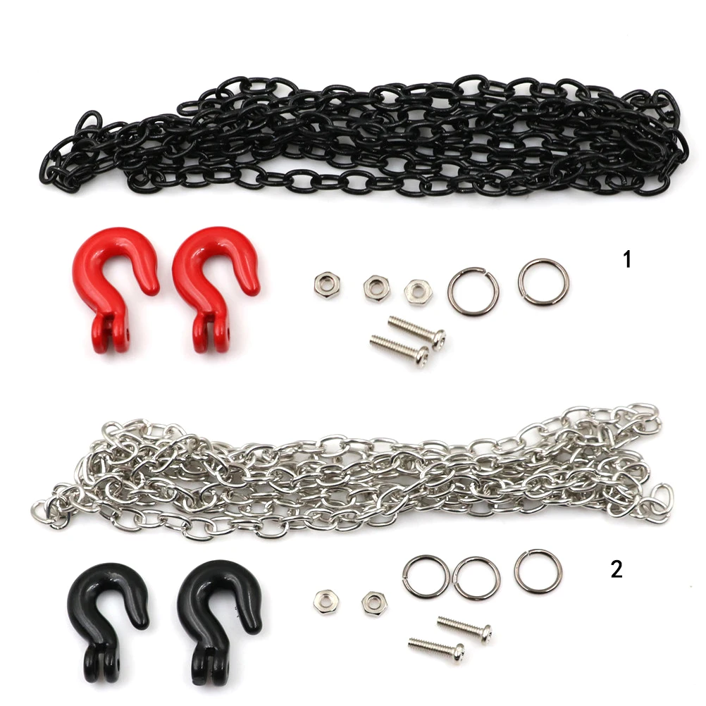 

New For RC Axial SCX10 Crawler Car 1/10 RC Trailer Hook Tow Chain Tow Shackle Bracket