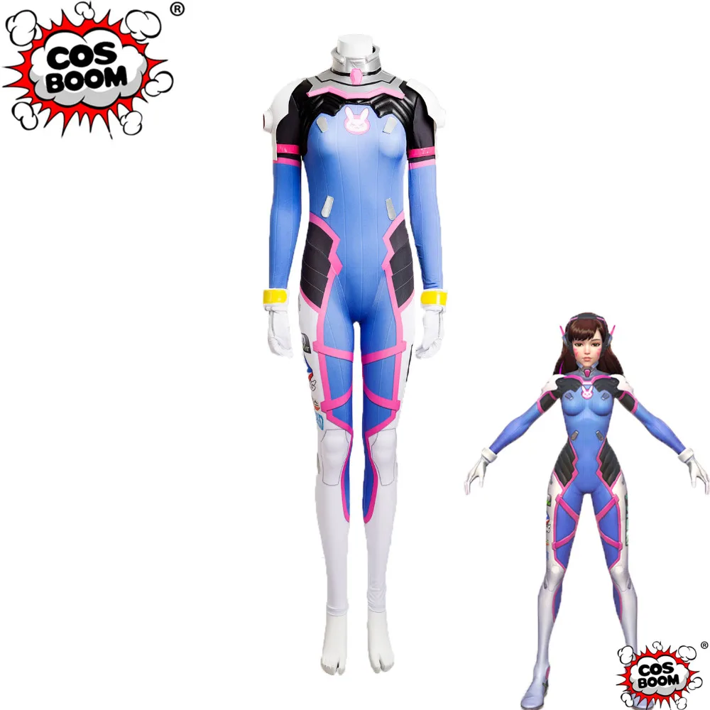 COSBOOM D. Va косплей костюм игра OW dva спандекс костюм "зентай" костюм для взрослых женщин на Хеллоуин карнавальный костюм косплей костюм