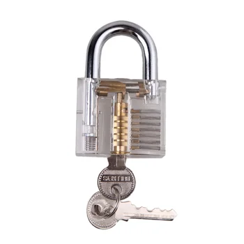 

Professional Lockpick Padlock Lock Pick Set Cutaway Inside View Padlock Locksmith for Locksmith Practice Training Skills