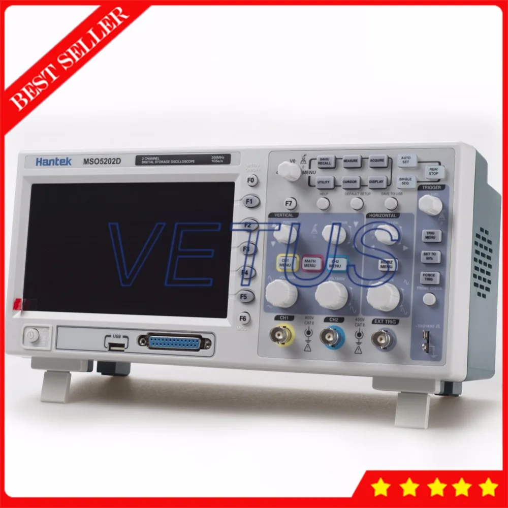 Hantek MSO5202D 200MHz 2 CH 1GSa/s Scopemeter с 16CH логическим анализатором в 1 Цифровой Осциллограф
