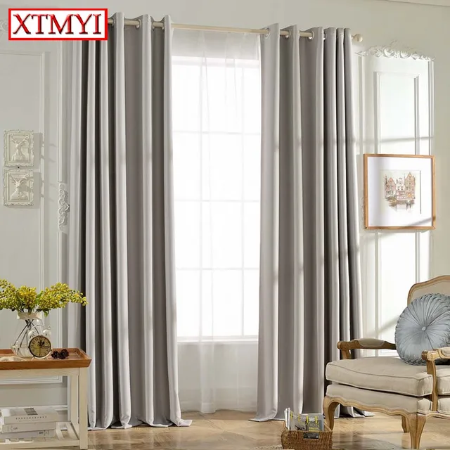 Effen Kleuren Verduisterende Gordijnen voor de Slaapkamer grijs ... Effen Kleuren Verduisterende Gordijnen voor de Slaapkamer grijs ...