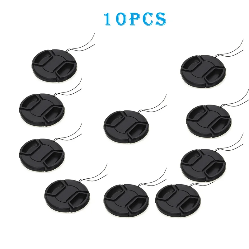 10X10 шт. 43 мм защелкивающаяся крышка переднего объектива Кепки Крышка для цифровой зеркальной камеры Canon Nikon sony цифровой зеркальной камеры