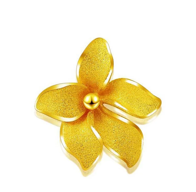 

Authentic Solid 24k Yellow Gold Pendant Big Flower Pendant 1.84g