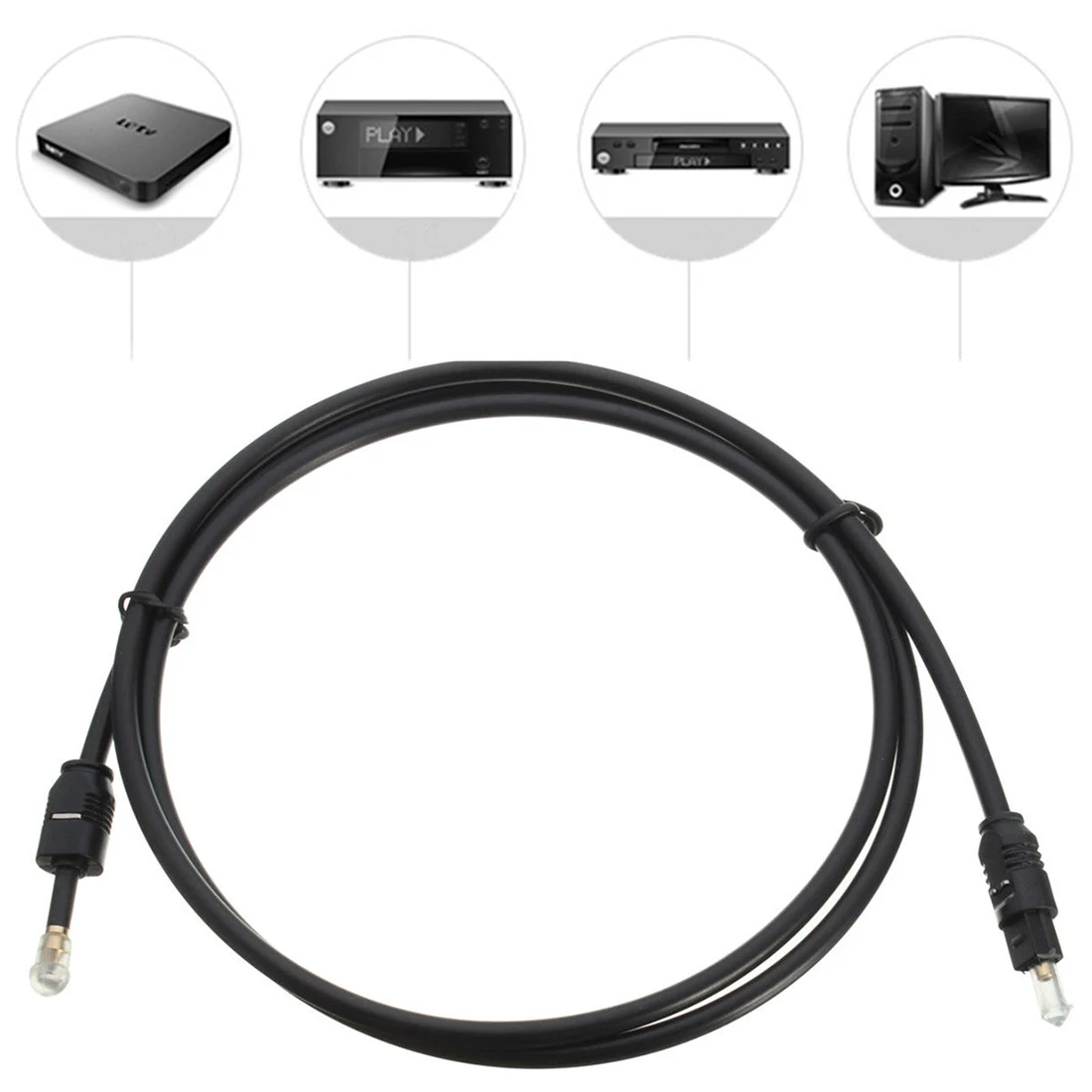 TTKK 1 м 3 фута Toslink к Мини разъему 5 мм Цифровой оптический SPDIF аудио кабель
