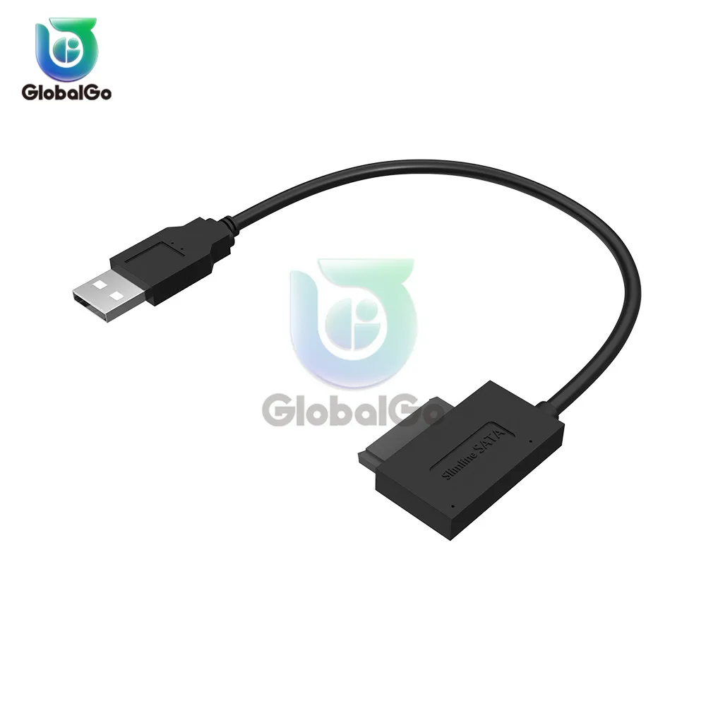 USB 2,0-13pin USB 2,0-Mini для Sata II 7+ 6 адаптер конвертер кабель для ноутбука для CD/DVD для rom привод конвертер USB кабель - Цвет: Черный