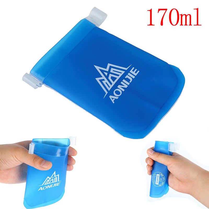 

Soft Flask Folding Collapsible Water Bottle TPU Free For Running Hydration Pack Waist Bag Vest Sports Cycling Camping Water Cup