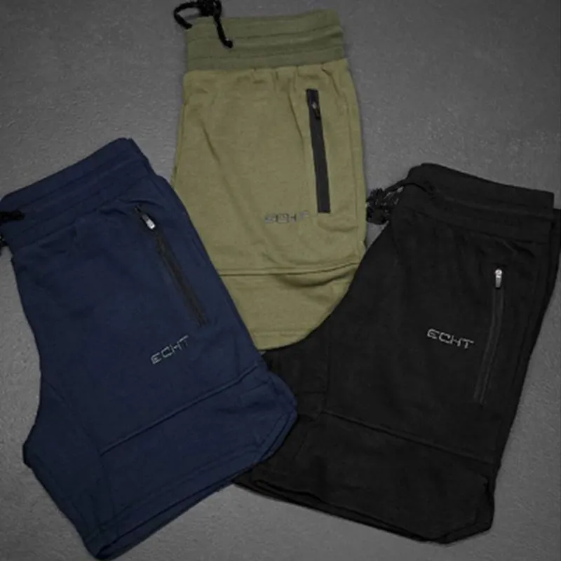 Mens-Gym-Fitness-cotton-shorts-Run-jogging-sports-bodybuilding-Calf-Length-training-Sweatpants-2018-New-male