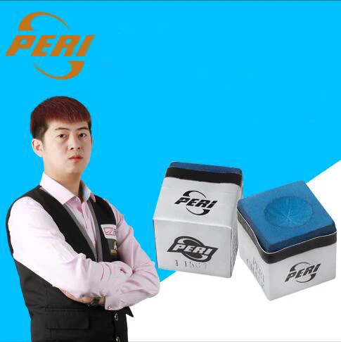 

New Arrival 2 Pieces 2pc PERI Professional Oily Billiard Chalk Blue Billiard Accessories for Champions Billiards Player Billiard