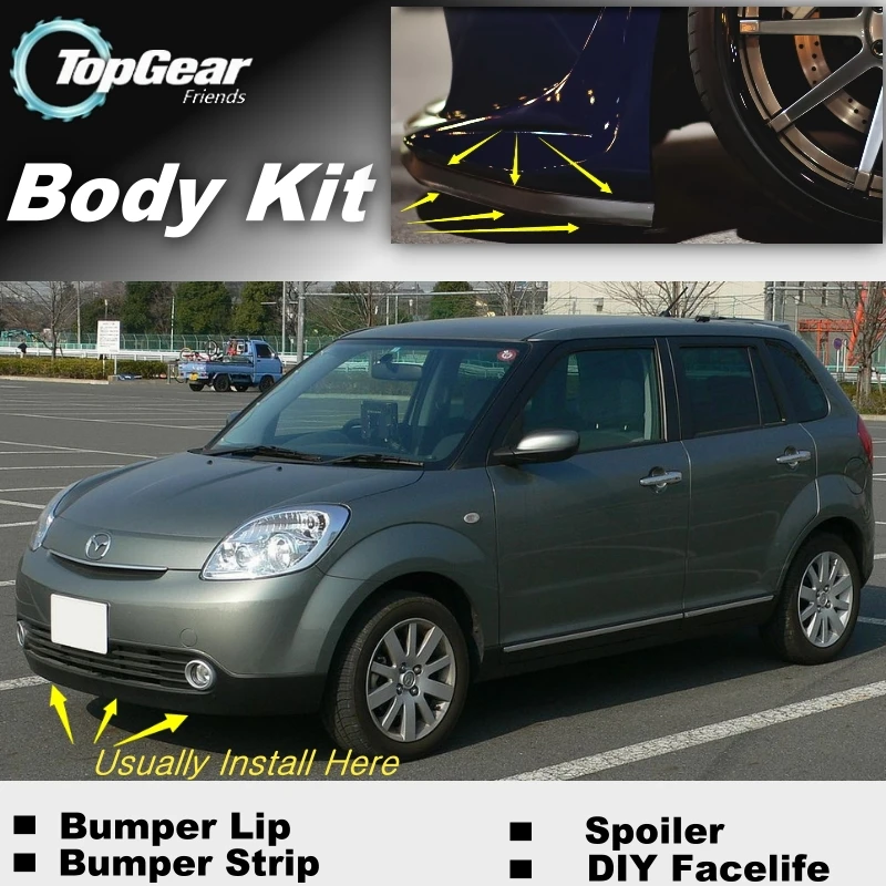 

For Mazda Verisa Bumper Lip Lips / Front Spoiler Deflector For TOPGear Fans to Car Tuning / Body Kit / Strip Skirt