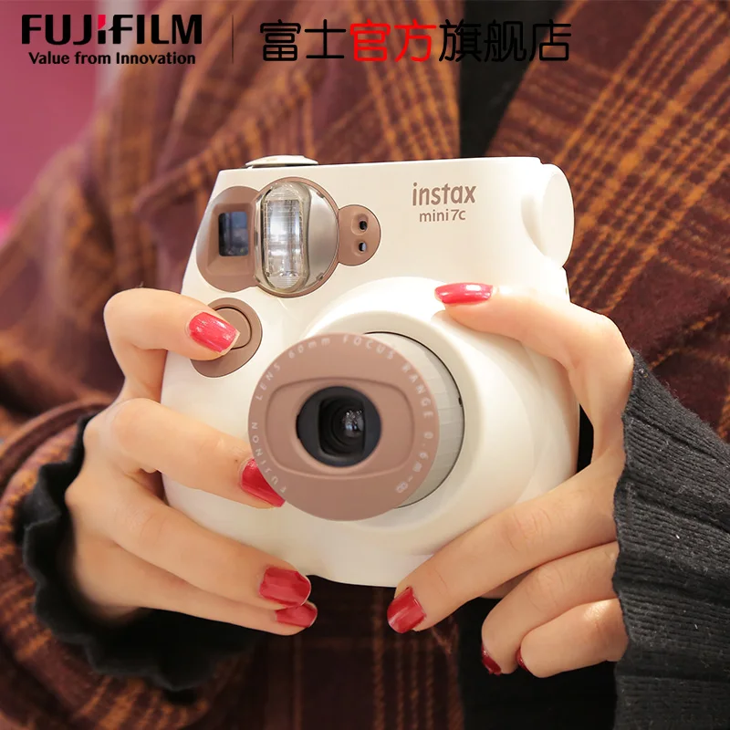 Оригинальная Fuji Fujifilm Instax Mini 7C мгновенная камера молочного цвета мини-пленка для печати фотографий, камера для фотосъемки