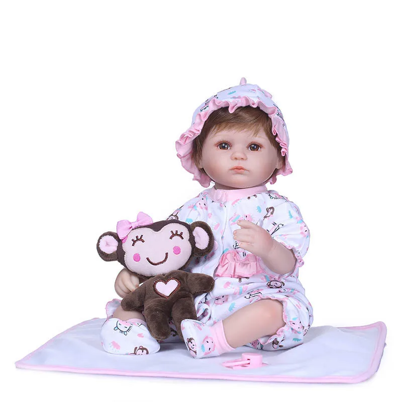 

40CM Reborn Baby Doll Toy Silicone 3D Lifelike Jointed Newborn Doll Gift Playmate Toys AN88