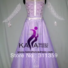 KAKA ТАНЕЦ b13037, шелковой органзы Ткань Костюмы для бальных танцев Стандартный платье для танцев, вальс танца Конкурс платье, Для женщин, девушка, dancedress Костюмы для бальных танцев