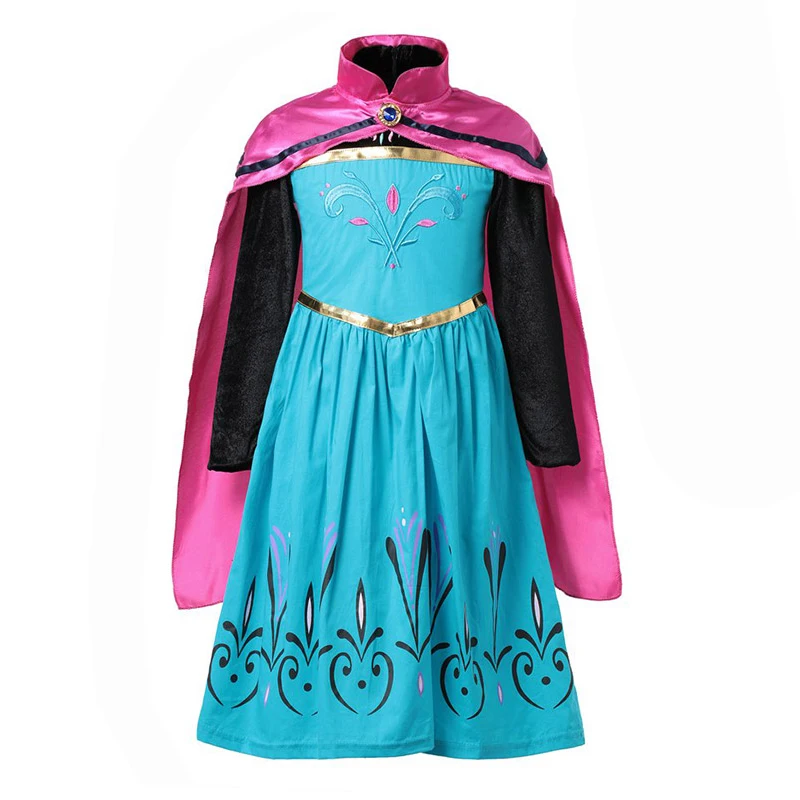 Г. Нарядное платье принцессы Анны для девочек, костюм Анны для ролевых игр с 3D принтом, костюм на Хэллоуин парик Анны, детское рождественское праздничное платье - Цвет: Elsa Coronation