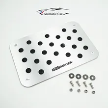MUGEN POWER logo Sale Universal Car Accessory Auto Aluminum Floor Carpet Mat Pad Plate Pedal Foot Rest Set for Honda civic crv