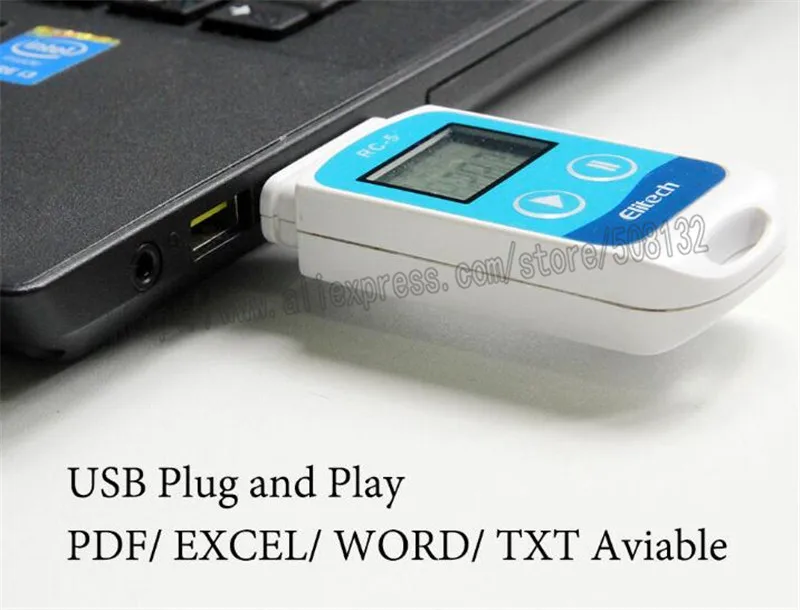 Устройство для регистрации данных о температуре Elitech RC 5 USB 32000 точек|usb temperature data